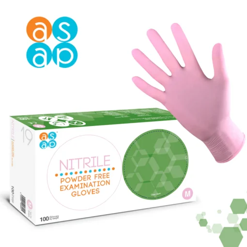 ASAP Pink Nitrile Gloves Powderfree