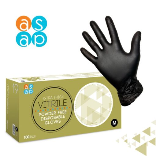 Black Vitrile Gloves Powderfree