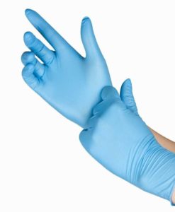 Caressential nitrile gloves
