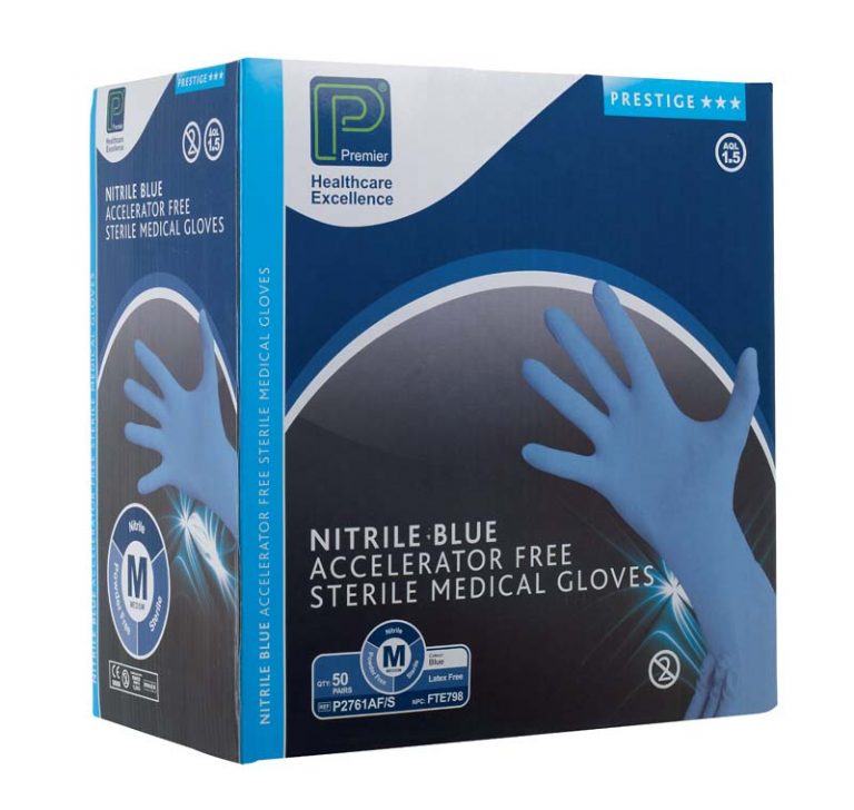 Gloves Sterile Nitrile (PowderFree) Box 50 Pairs