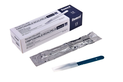 Romed Scalpel Blade complete with handle Box 10