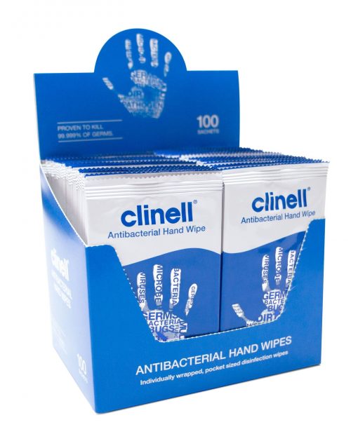 Clinell Hand Wipes Blue Pack 100