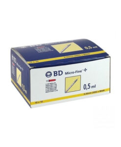 BD Micro‑Fine Insulin Syringe & Needle 0.5ml U40, 30g x 8mm