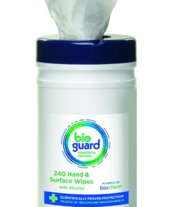 Bioguard Light Duty Hand & Surface Wipes Tub 240