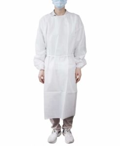 protective gown white