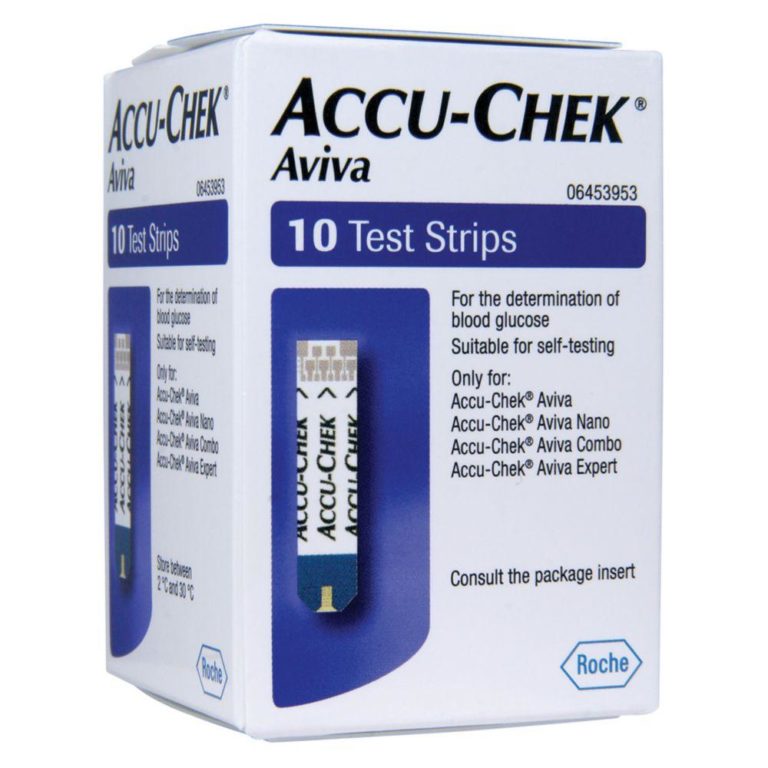 AccuChek Aviva Glucose Test Strips Pack 10