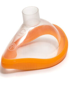 ClearLite™, anaesthetic face mask, size 5, large adult, orange seal, no hook ring, 22F