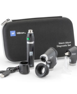 Welch Allyn 3.5V Diagnostic Set with PanOptic Basic LED Ophthalmoscope, MacroView Basic LED Otoscope, one Lithium Ion Plus Rechargeable Power Handle, and Hard Case
