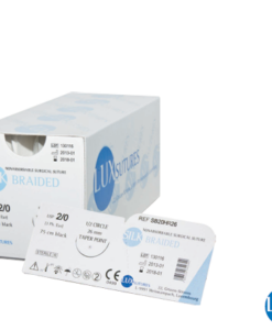Silk braided black suture. Non-Absorbable. Box 12